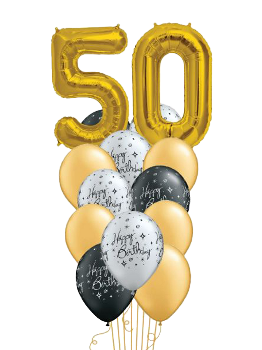 Classic 50th Birthday Bouquet – Balloons Co